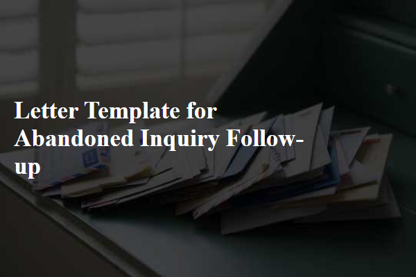 Letter Template For Abandoned Inquiry Follow-Up