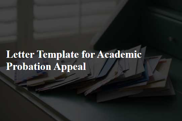 Letter Template For Academic Probation Appeal