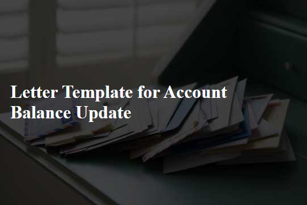 Letter Template For Account Balance Update