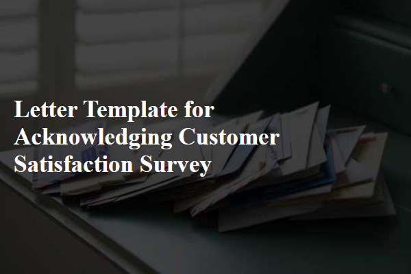 Letter Template For Acknowledging Customer Satisfaction Survey