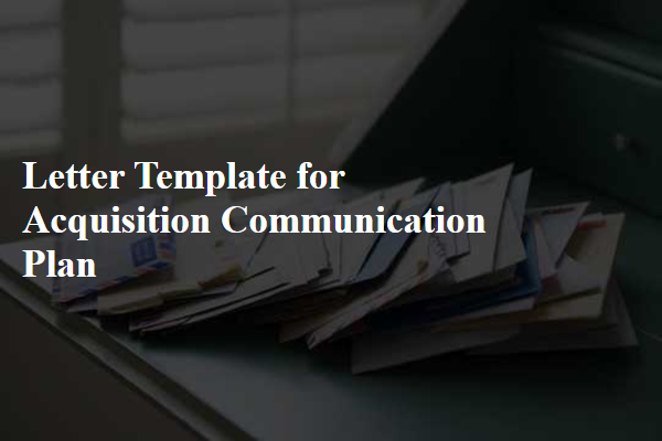 Letter Template For Acquisition Communication Plan