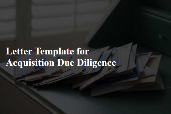 Letter Template For Acquisition Due Diligence