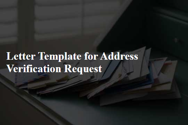 Letter Template For Address Verification Request