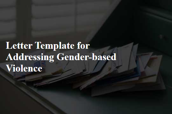 Letter Template For Addressing Gender-Based Violence