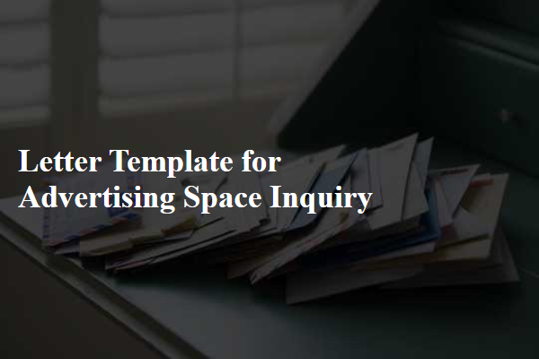 Letter Template For Advertising Space Inquiry