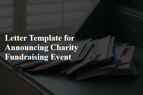 Letter Template For Announcing Charity Fundraising Event