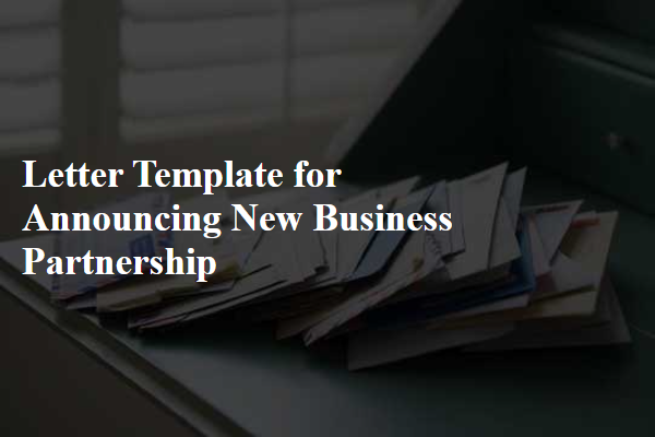 Letter Template For Announcing New Business Partnership