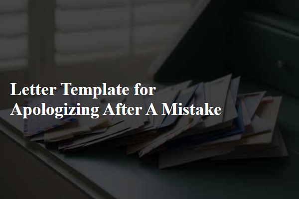 Letter Template For Apologizing After A Mistake