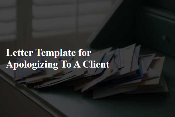 Letter Template For Apologizing To A Client