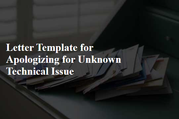 Letter Template For Apologizing For Unknown Technical Issue