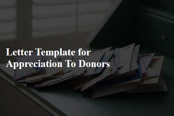 Letter Template For Appreciation To Donors