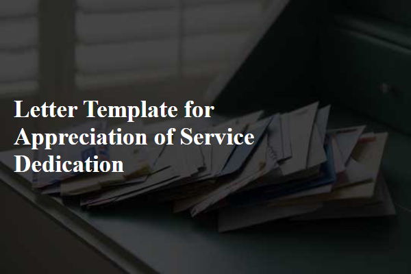 Letter Template For Appreciation Of Service Dedication