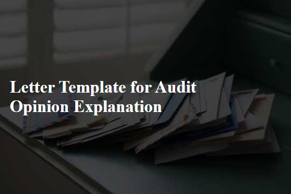 Letter Template For Audit Opinion Explanation