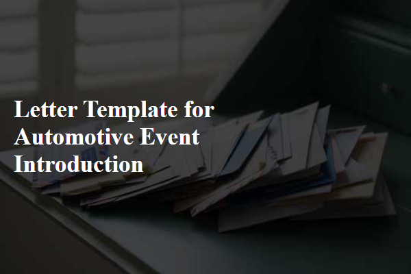 Letter Template For Automotive Event Introduction