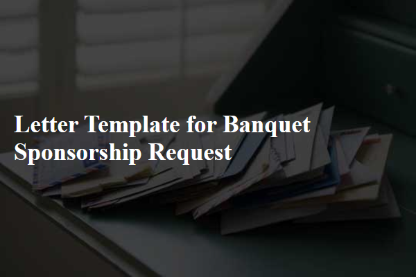 Letter Template For Banquet Sponsorship Request