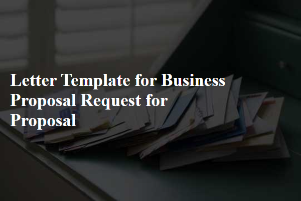 Letter Template For Business Proposal Request For Proposal