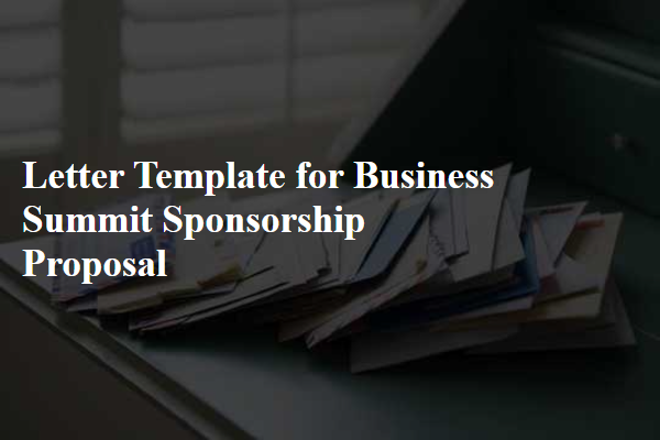 Letter Template For Business Summit Sponsorship Proposal