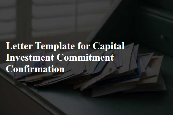 Letter Template For Capital Investment Commitment Confirmation