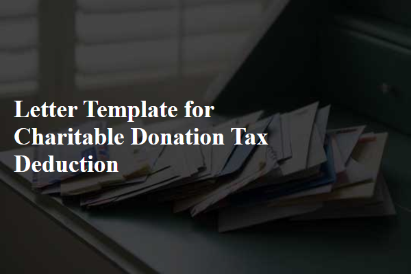 Letter Template For Charitable Donation Tax Deduction