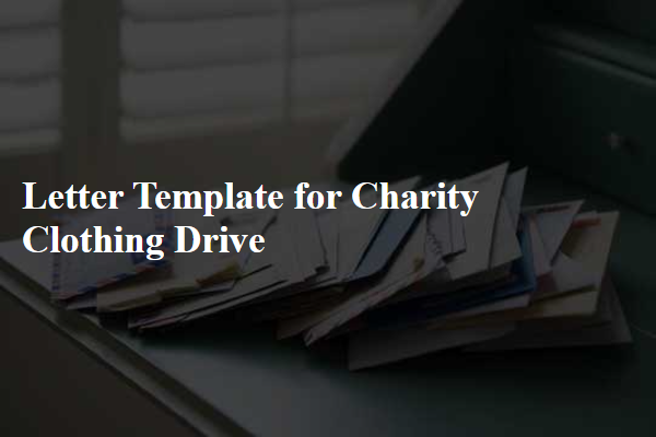 Letter Template For Charity Clothing Drive