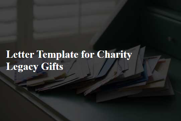 Letter Template For Charity Legacy Gifts