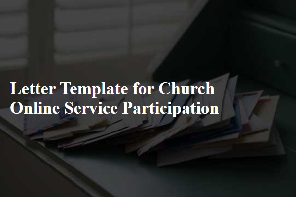 Letter Template For Church Online Service Participation