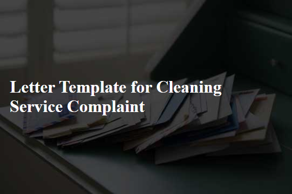 Letter Template For Cleaning Service Complaint