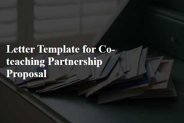 Letter Template For Co-Teaching Partnership Proposal