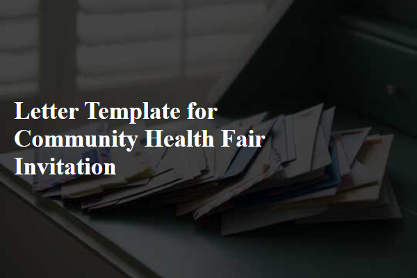 Letter Template For Community Health Fair Invitation