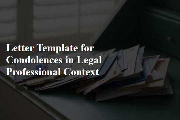 Letter Template For Condolences In Legal Professional Context