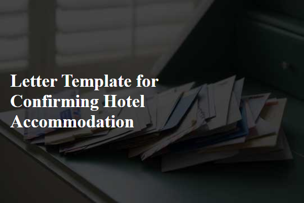 Letter Template For Confirming Hotel Accommodation