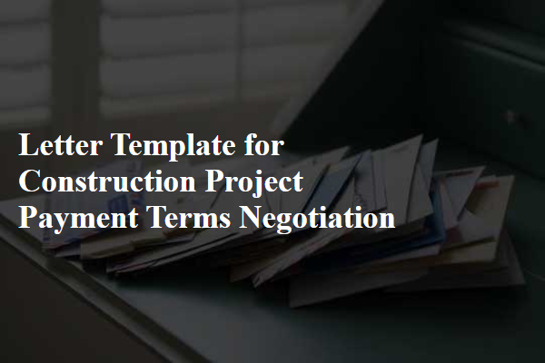 Letter Template For Construction Project Payment Terms Negotiation