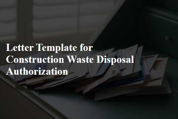 Letter Template For Construction Waste Disposal Authorization