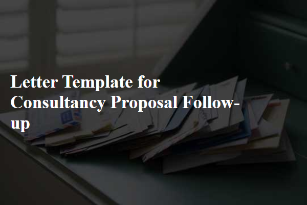 Letter Template For Consultancy Proposal Follow-Up