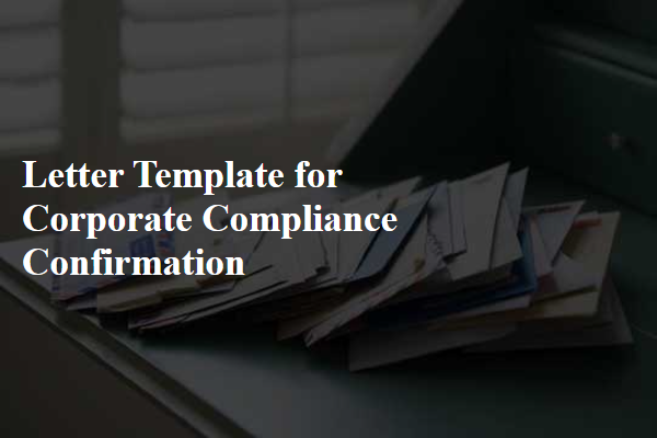 Letter Template For Corporate Compliance Confirmation