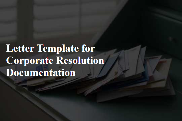 Letter Template For Corporate Resolution Documentation