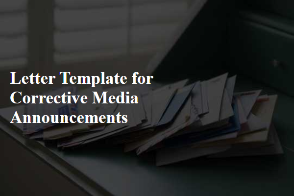 Letter Template For Corrective Media Announcements