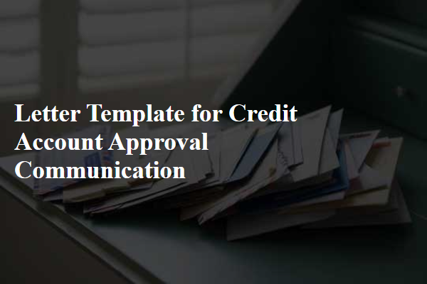 Letter Template For Credit Account Approval Communication