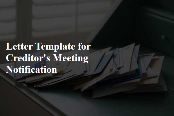 Letter Template For Creditor'S Meeting Notification