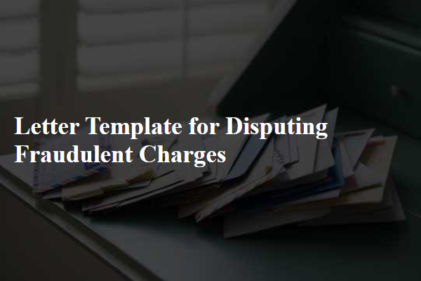 Letter Template For Disputing Fraudulent Charges