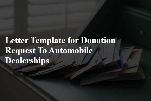 Letter Template For Donation Request To Automobile Dealerships