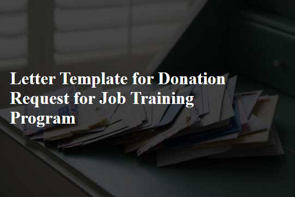 Letter Template For Donation Request For Job Training Program