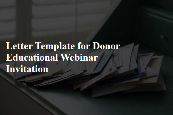 Letter Template For Donor Educational Webinar Invitation