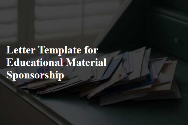 Letter Template For Educational Material Sponsorship