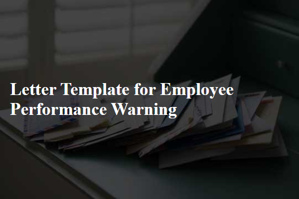 Letter Template For Employee Performance Warning