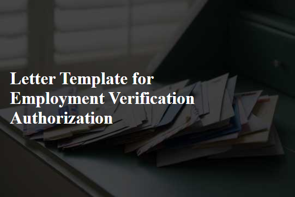 Letter Template For Employment Verification Authorization