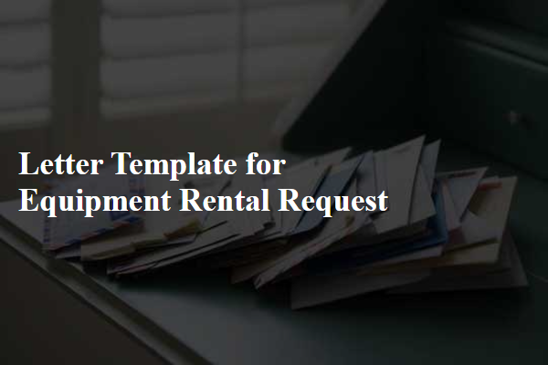 Letter Template For Equipment Rental Request