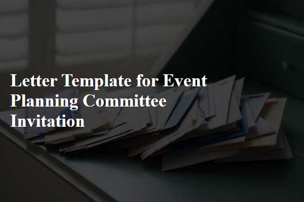 Letter Template For Event Planning Committee Invitation