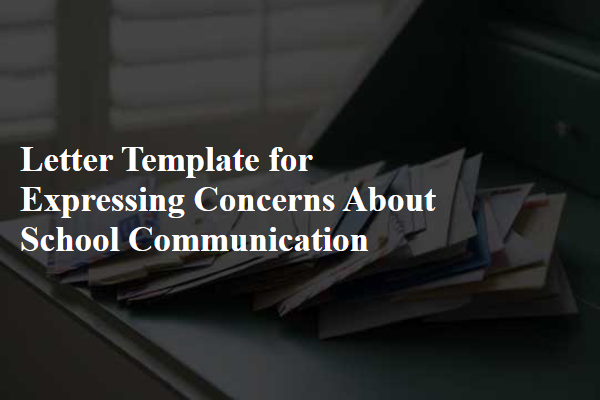 Letter Template For Expressing Concerns About School Communication