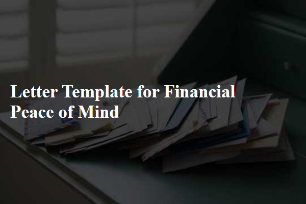 Letter Template For Financial Peace Of Mind